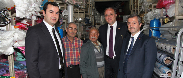 Milletvekili Ko�er, Ba�kan Tahmazo�lu ve Ba�kan Toprak�tan  Esnaf Ziyareti 