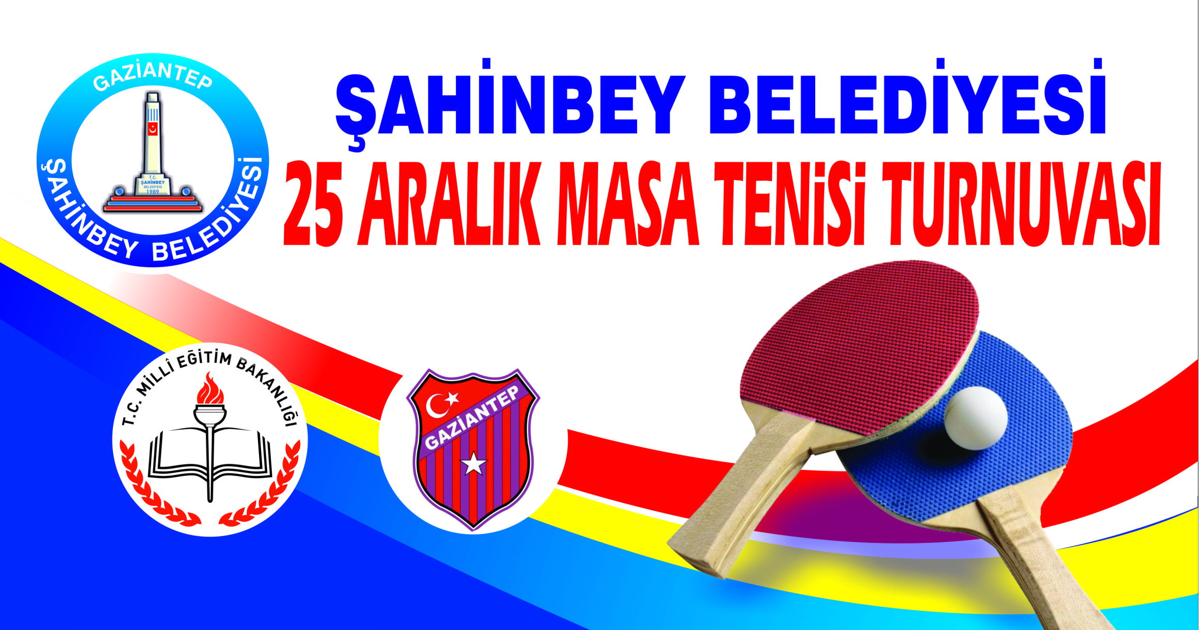 ahinbeyden 25 Aralk Masa Tenisi Turnuvas