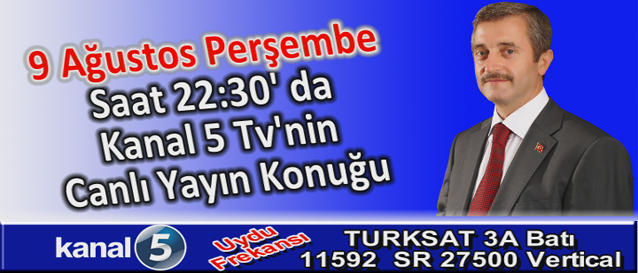 Bakan Tahmazolu Bu Akam Kanal 5 Tv Canl Yayn Konuu Olacak