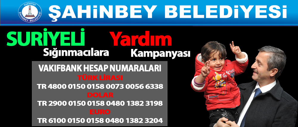 ahinbey Belediyesi Suriyeli Snmaclara Yardm Kampanyas Dzenledi