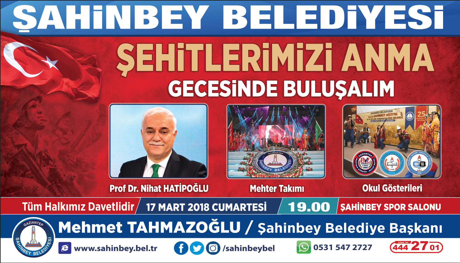 �ehitleri Anma Gecesine Davet