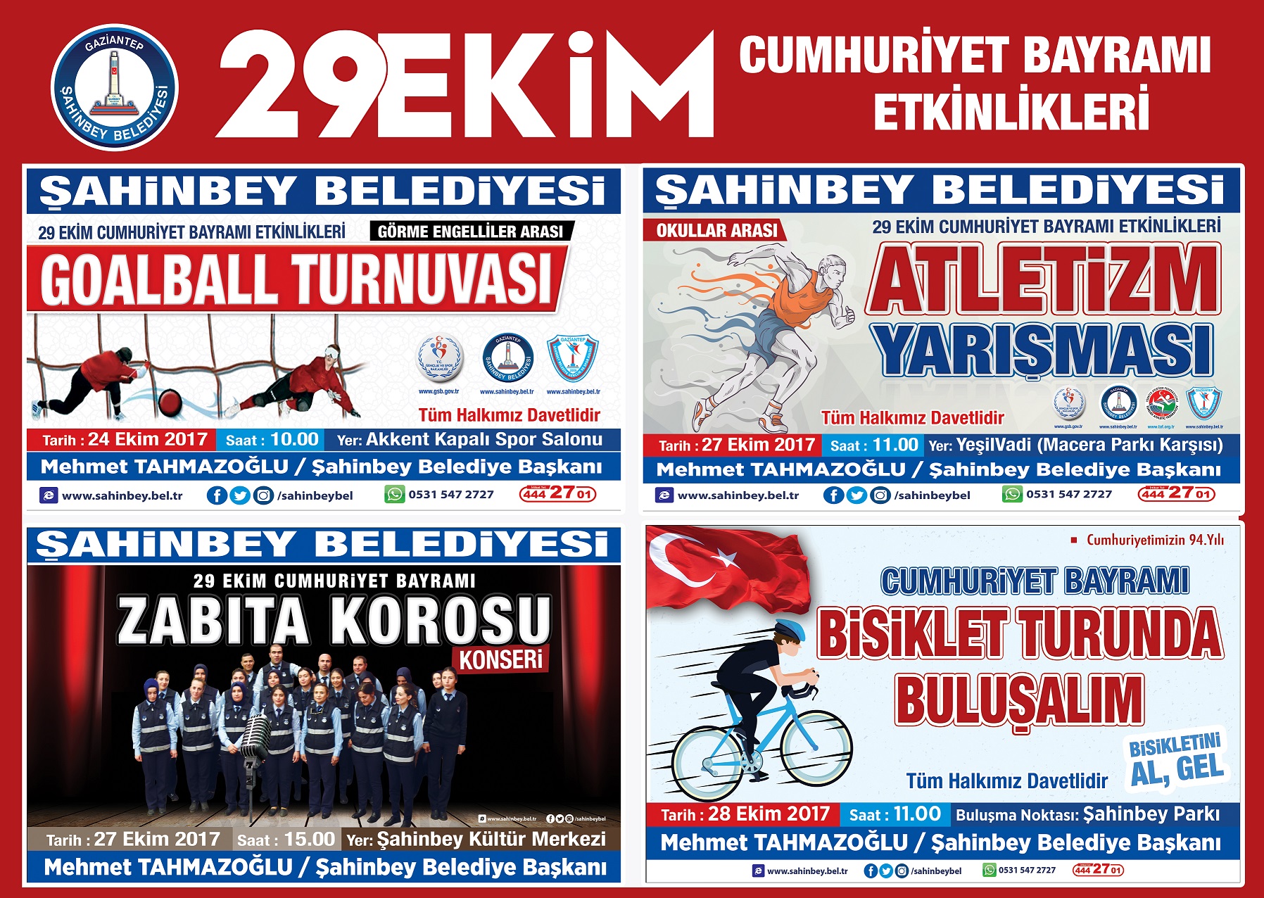 ahinbey, Cumhuriyet Bayramn Etkinliklerle Kutlad