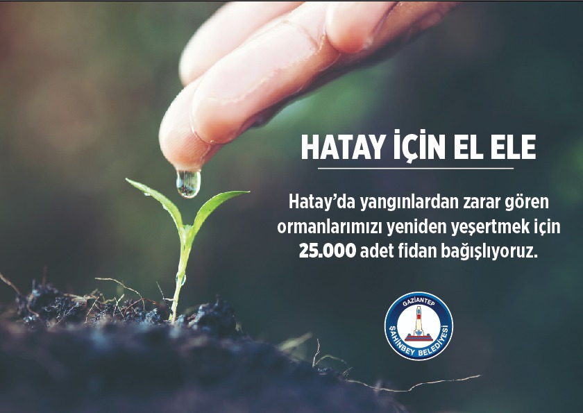 Belediyemizden Hataya 25.000 Fidan