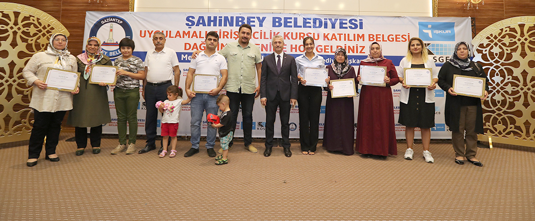 ahinbeyli Giriimciler Sertifikalarn Ald