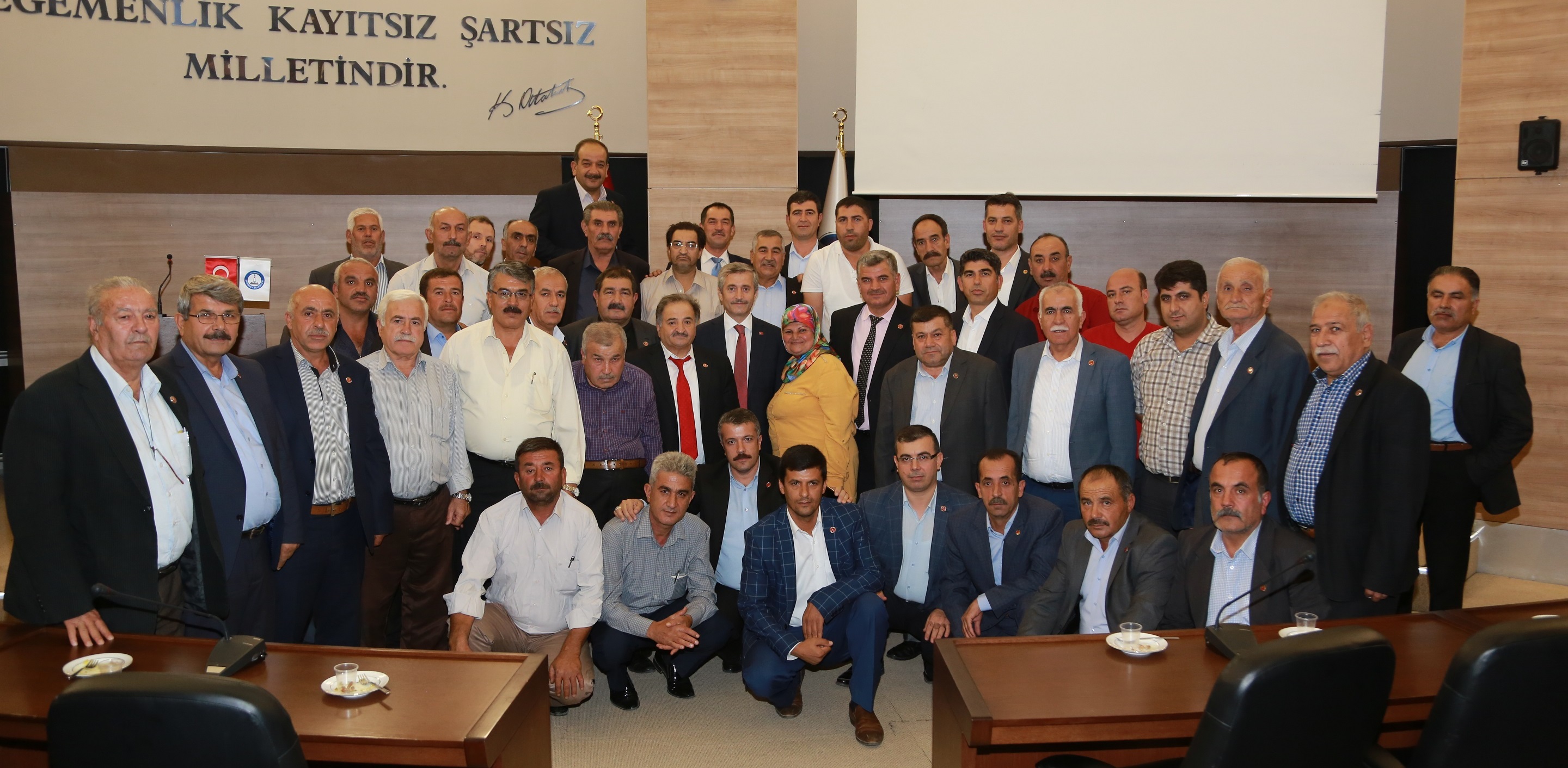 Muhtarlardan Ba�kana Ziyaret