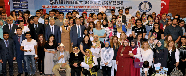 ahinbey Belediyesinden 191 Kursiyere Sertifika