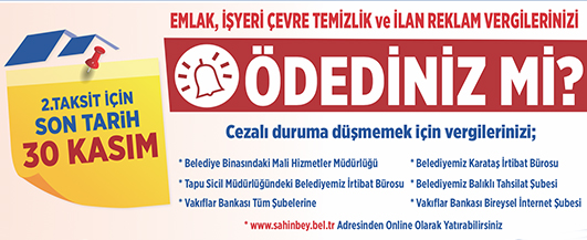 Belediyemizden Hatrlatma Son Gn 30 Kasm