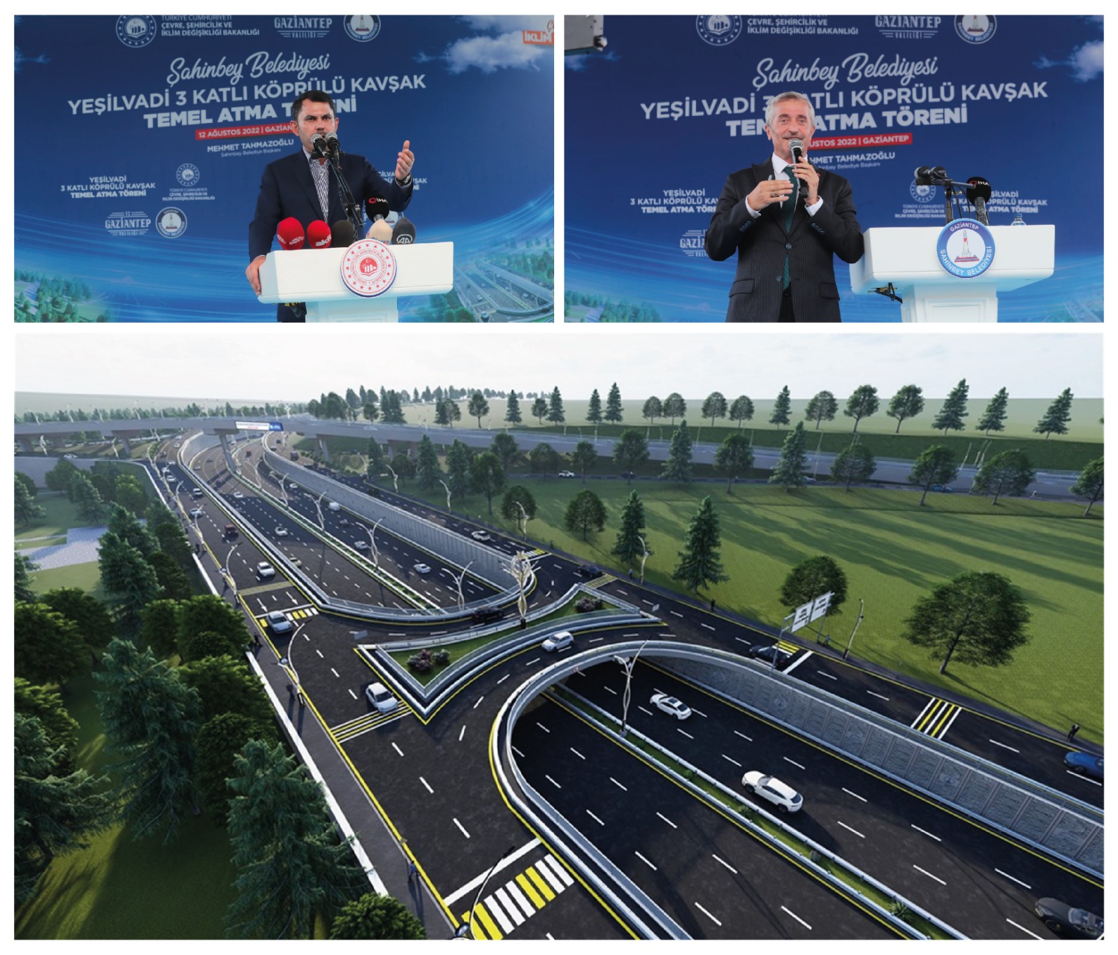 Bakan Kurum Belediyemizin 3 Katl Dev Kprl Kavann Temelini Att