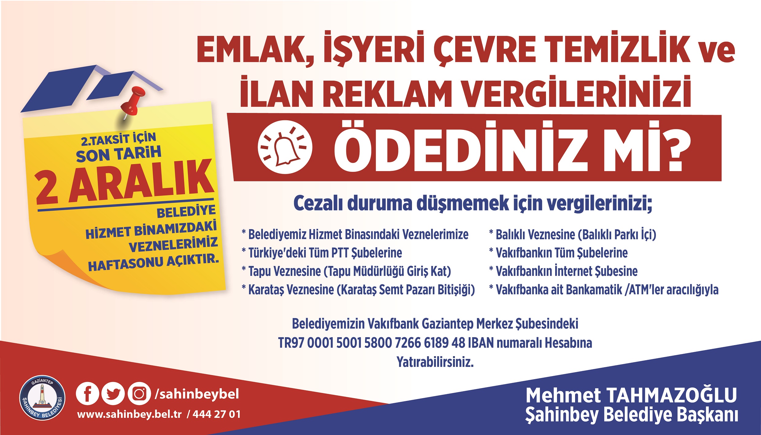 Belediyemizden Hatrlatma Son Gn 2 Aralk
