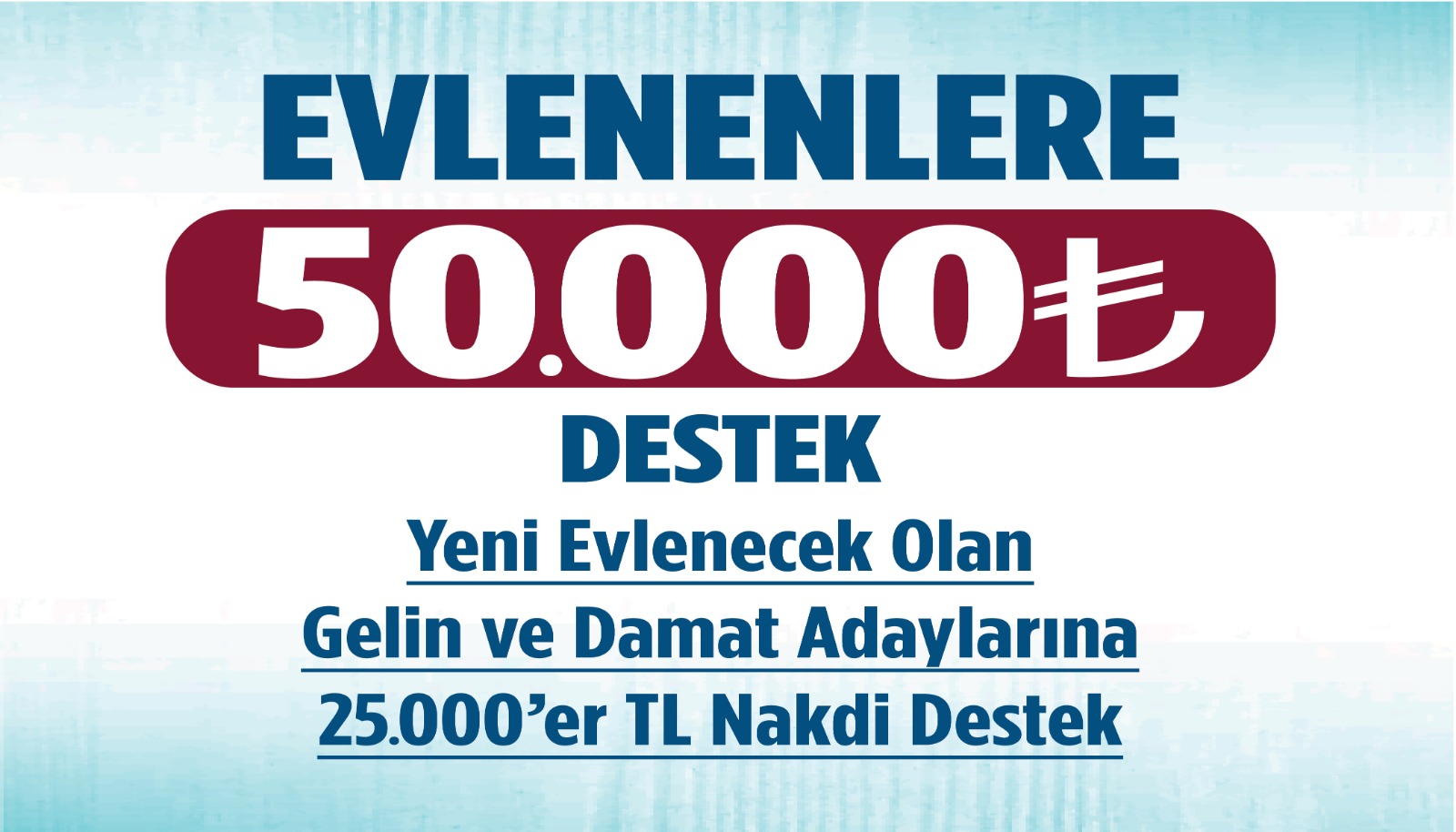 Yeni Evlenecek �iftlere 50.000 Destek